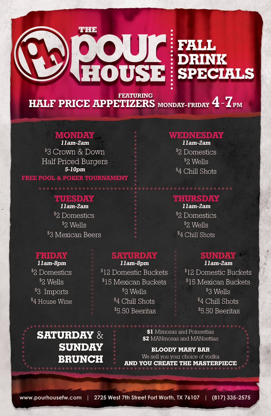 The Pour House - Fort Worth: Fall Drink Specials at The ...