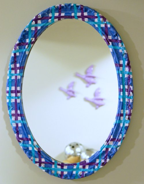 i d l e w i f e DIY project decoupage mirror frame