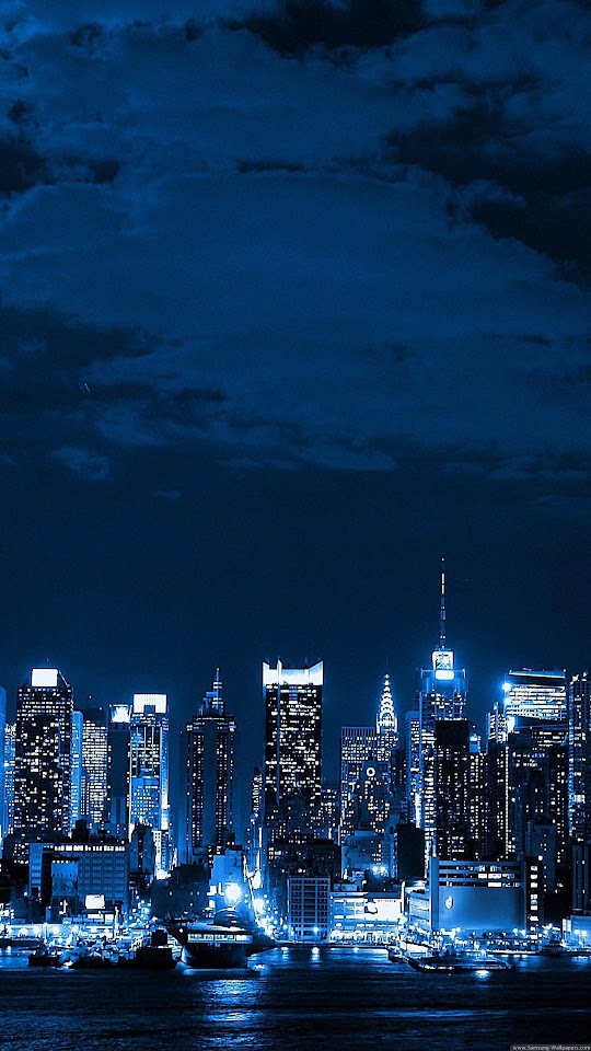 Metropolis Big City Night Skyline  Android Best Wallpaper