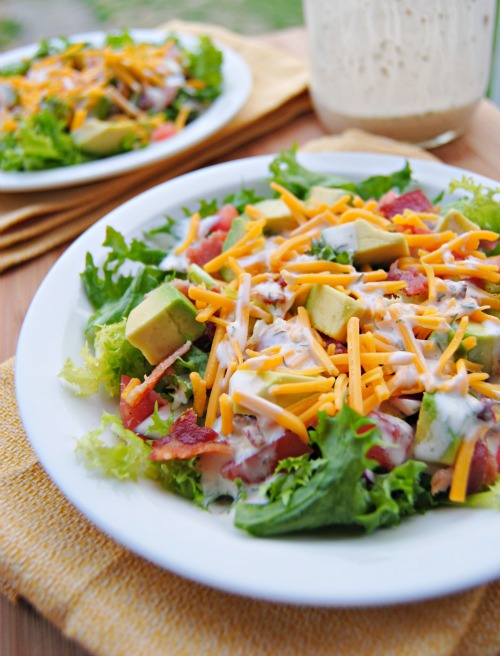 SteakNPotatoesKindaGurl Endive, Avocado, and Bacon Salad with Chipotle