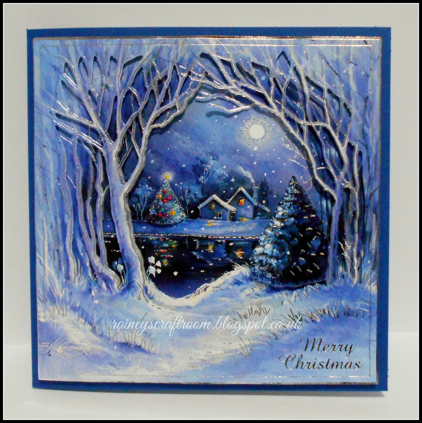 Rainey's Craft Room Christmas Card Club Challenge 12 Christmas Scene