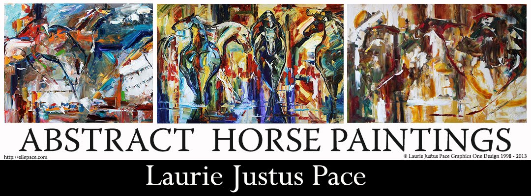Abstract Horse Paintings by Laurie Pace
