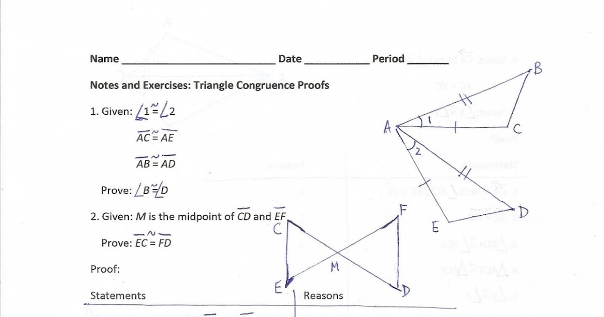 triangle congruence proofs