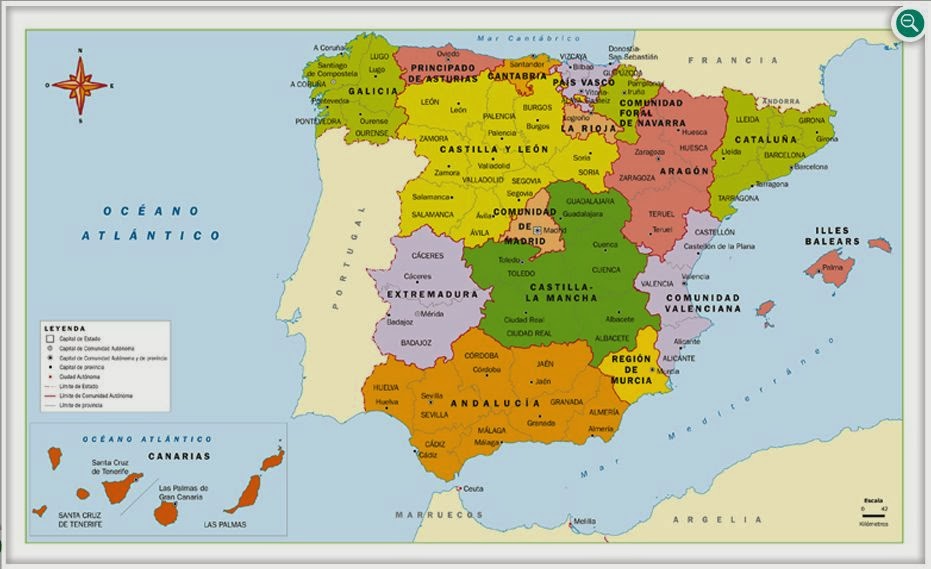 Geografía e Historia: MAPA POLÍTICO DE ESPAÑA