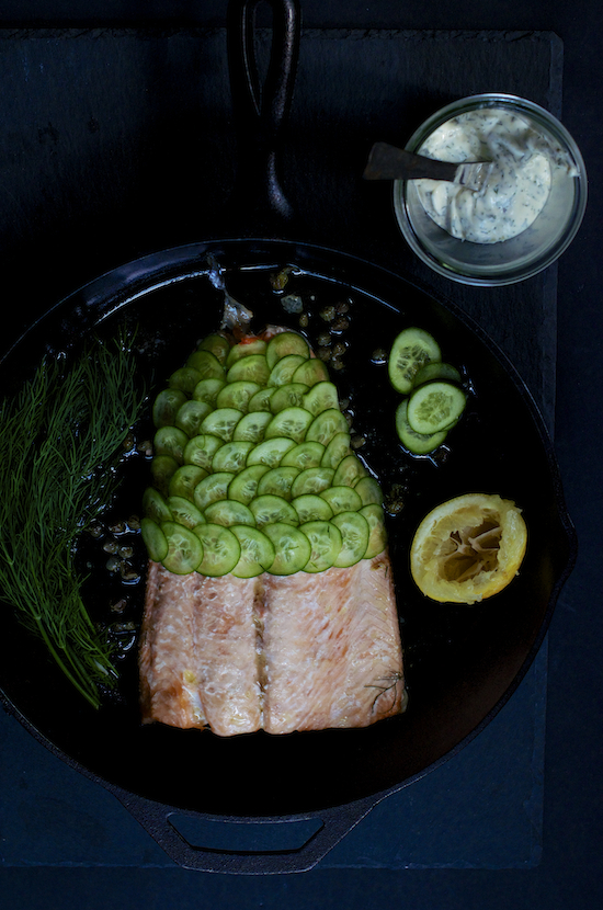 Foodwanderings Olive Oil Poached Salmon With Lemon Dill Aioli; 5774 Recipe