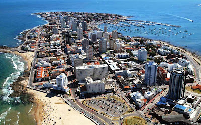 Imagem aérea de Punta del Este