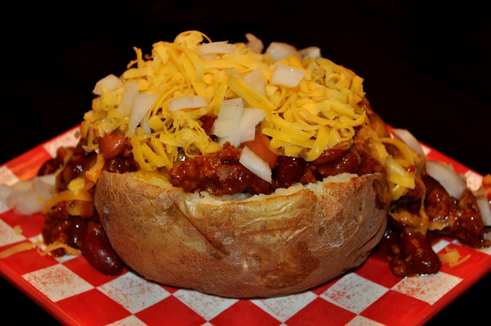 CookingwithSweetface Chili Smothered Baked Potatoes