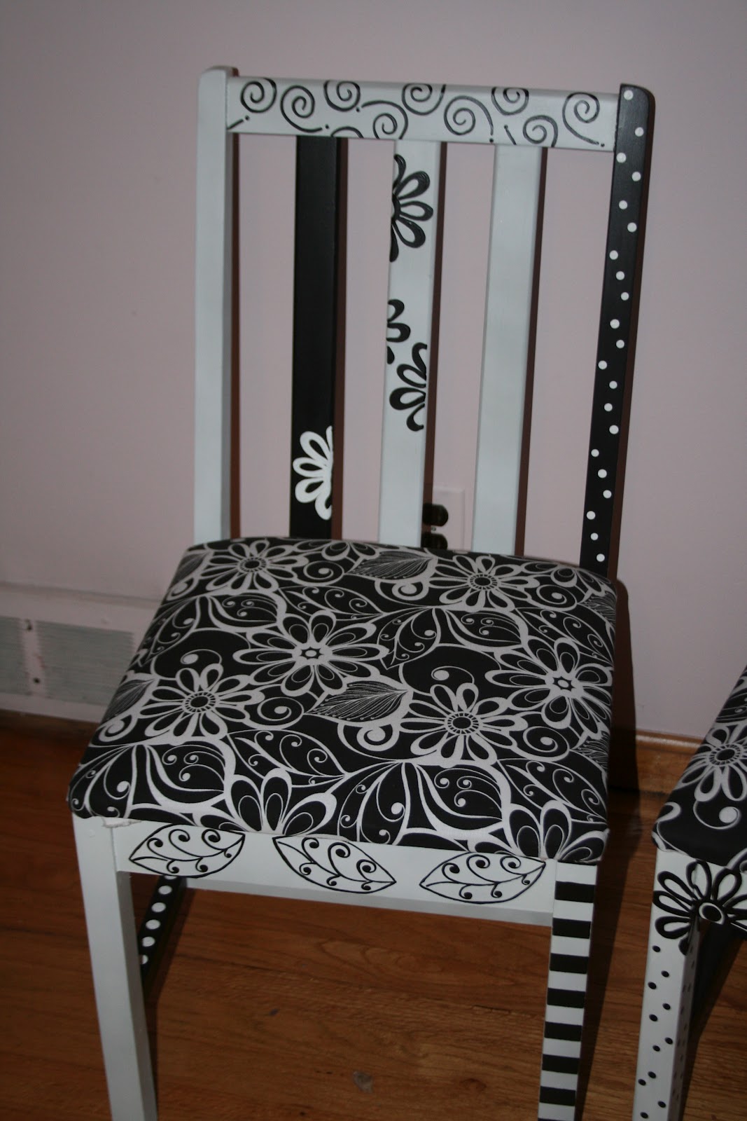 Vitamin C... A Daily Dose of Creativity Black and White Chair