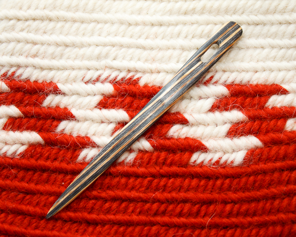 Shy Red Fox Having Fun Making Nalbinding Needles