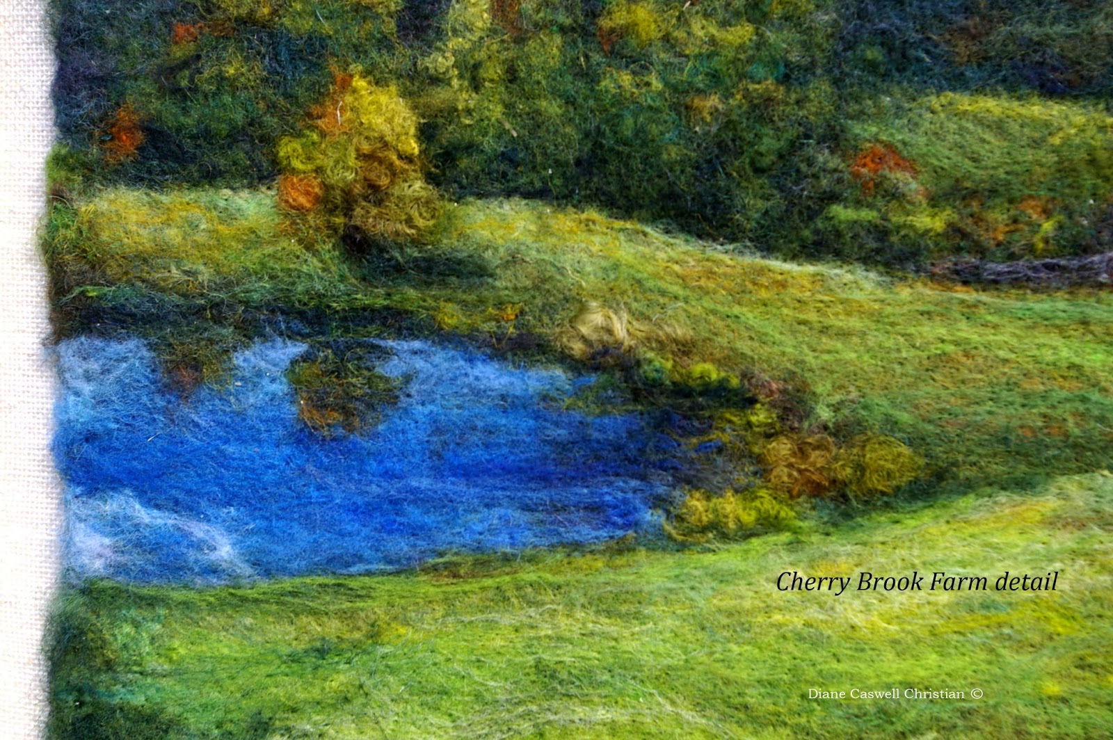 Felt Inspiration Finished felt landscape for the Granby Land Trust show.