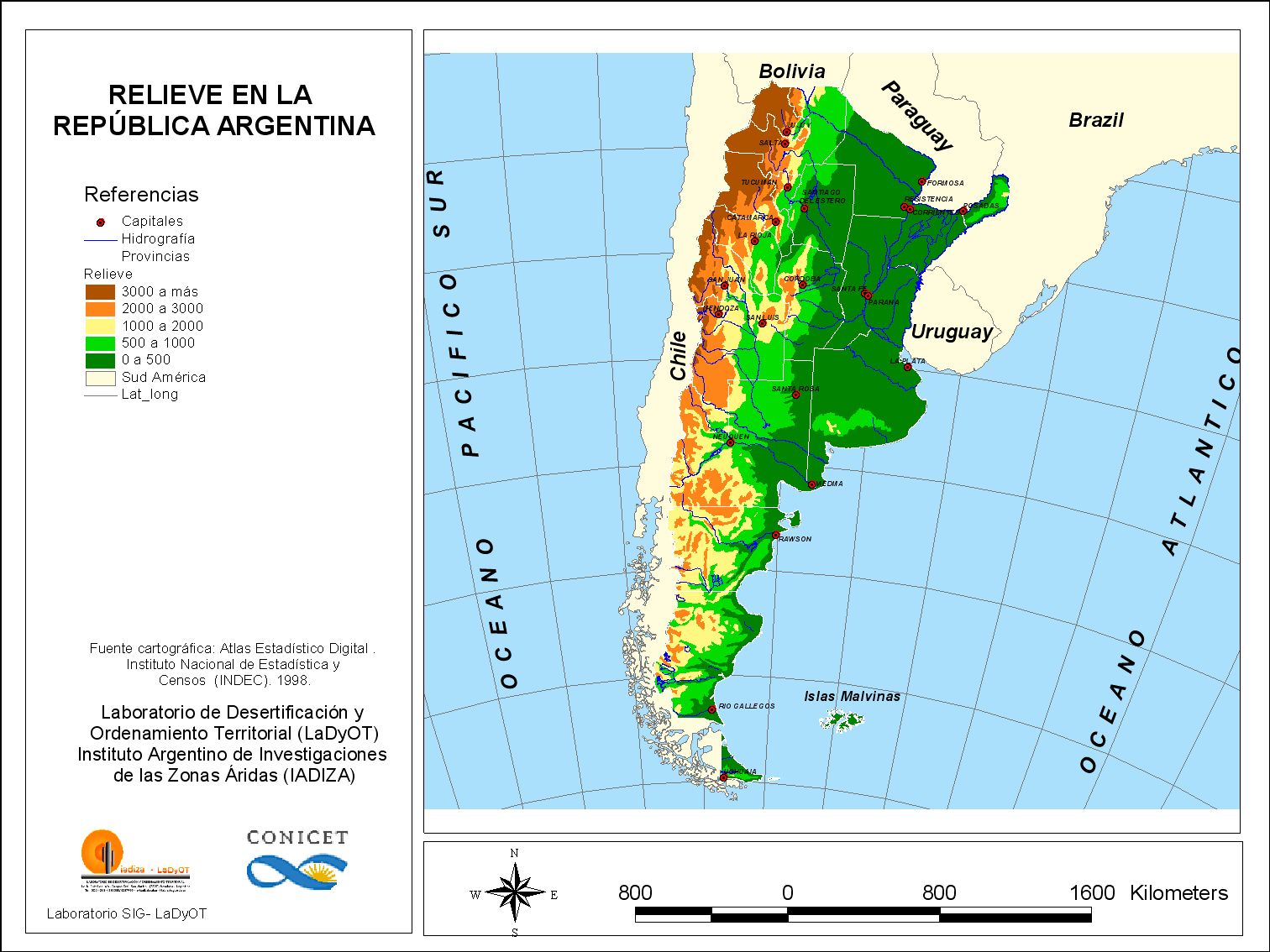Geografia Argentina: Relieve del territorio argentino.