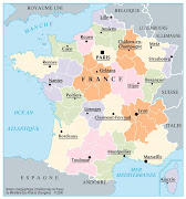 Provincias de Francia. Aquí os dejo el mapa de Francia con sus provincias, . mapa francia divisiones