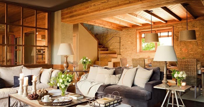 ESTILO RUSTICO: Casa de Montana Rustica