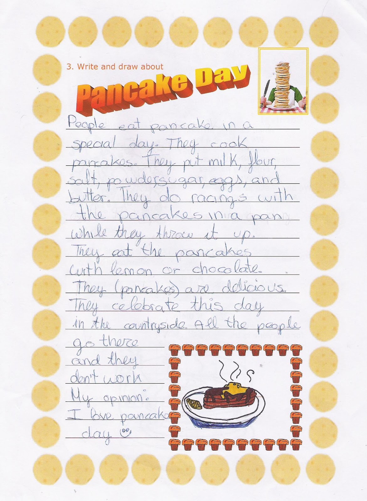 WE LOVE ENGLISH CEIP ABENCERRAJES WRITE ABOUT PANCAKE DAY