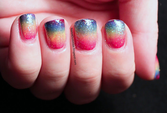 Rainbow gradient mani