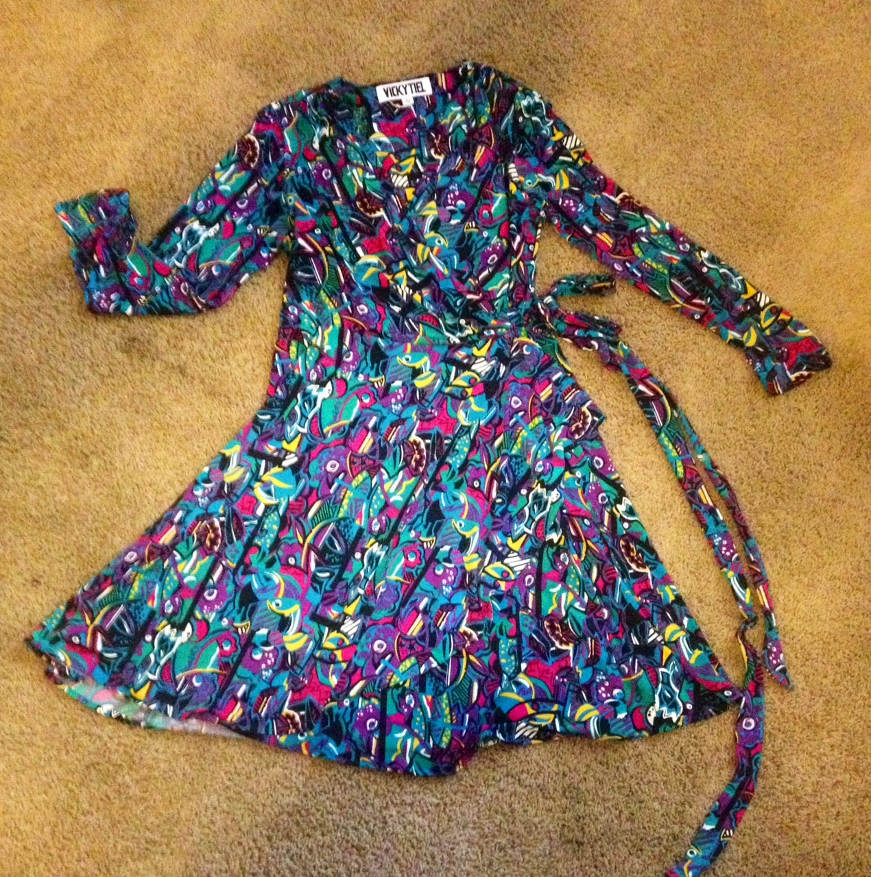 vicky tiel wrap dress