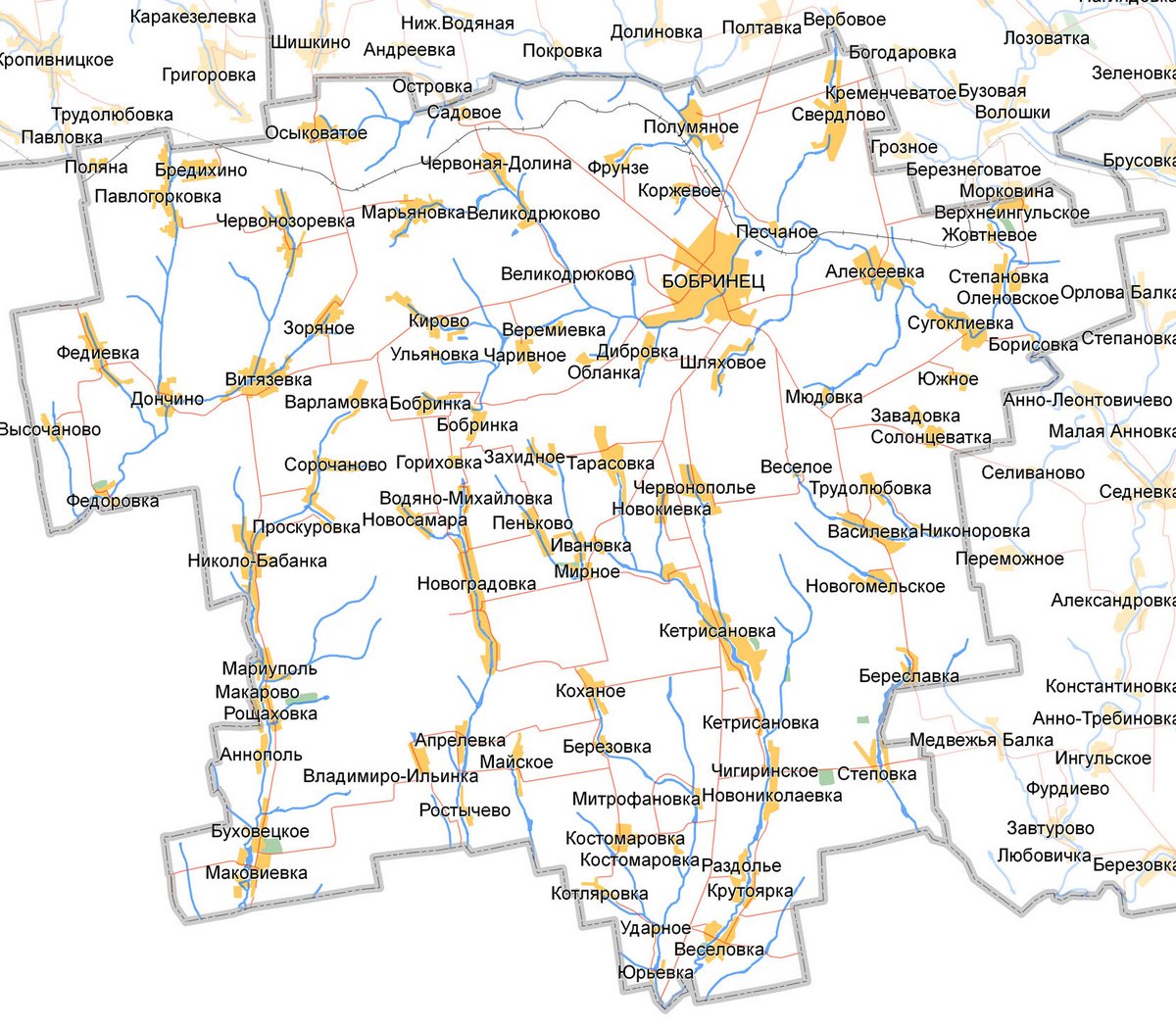 Карта Бобринецького району