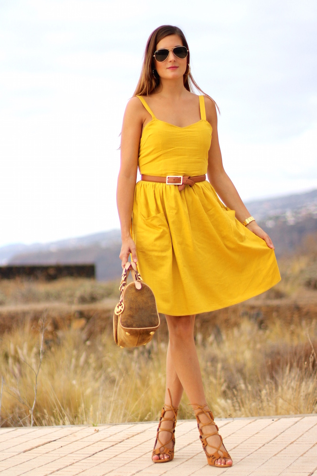 Marilyn's Closet FASHION BLOG Mustard Dress