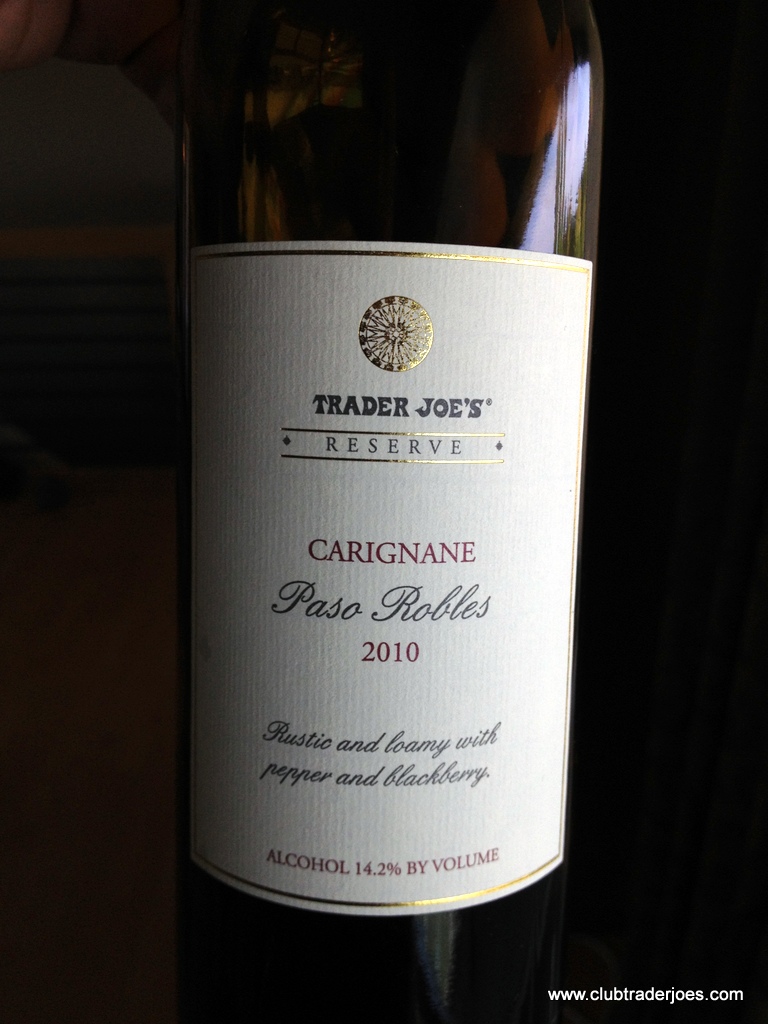 Trader Joe’s Paso Robles Carignane 2010 wine Club Trader Joe's