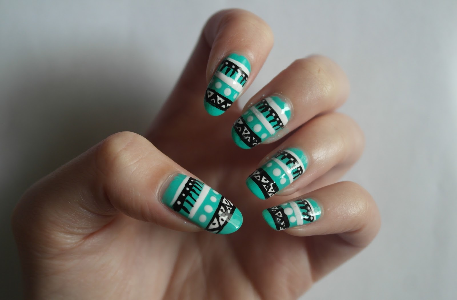 aztec nail design tutorial
