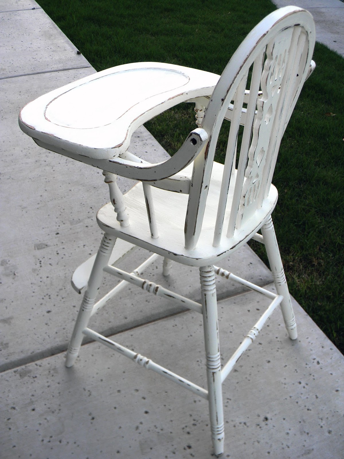 Little Bit of Paint Refinished Antique High Chair