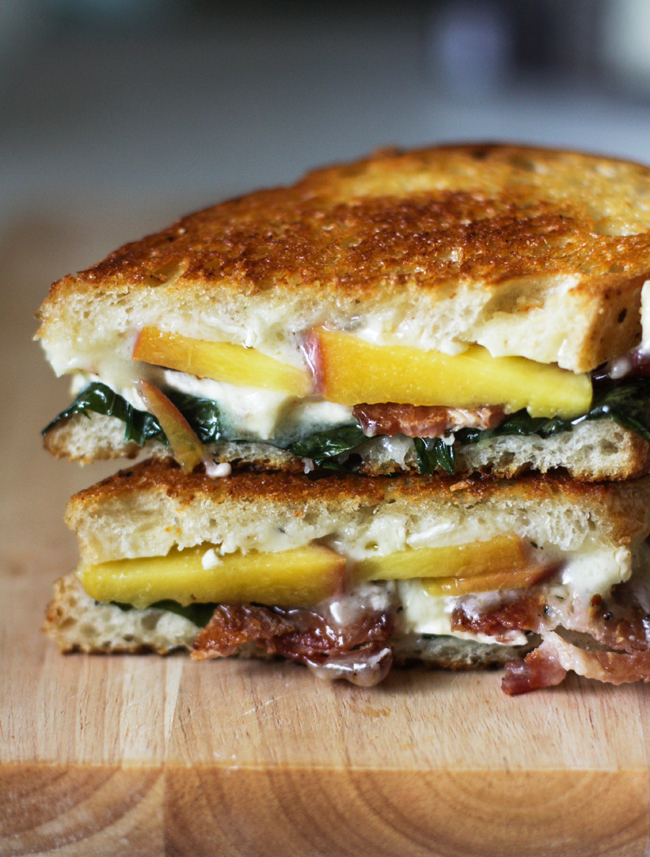 Amanda k. by the Bay Peach, Brie, Bacon & Basil Sandwich