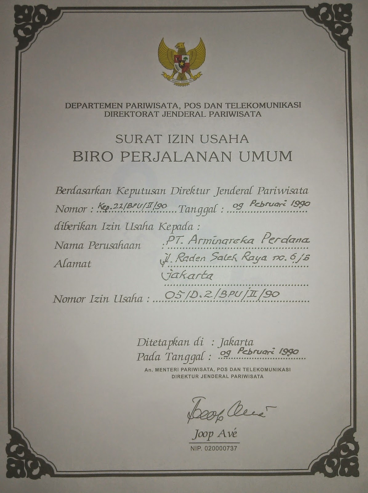 Foto Dokumen Legalitas Surat Izin Dan Penunjukan Kemitraan