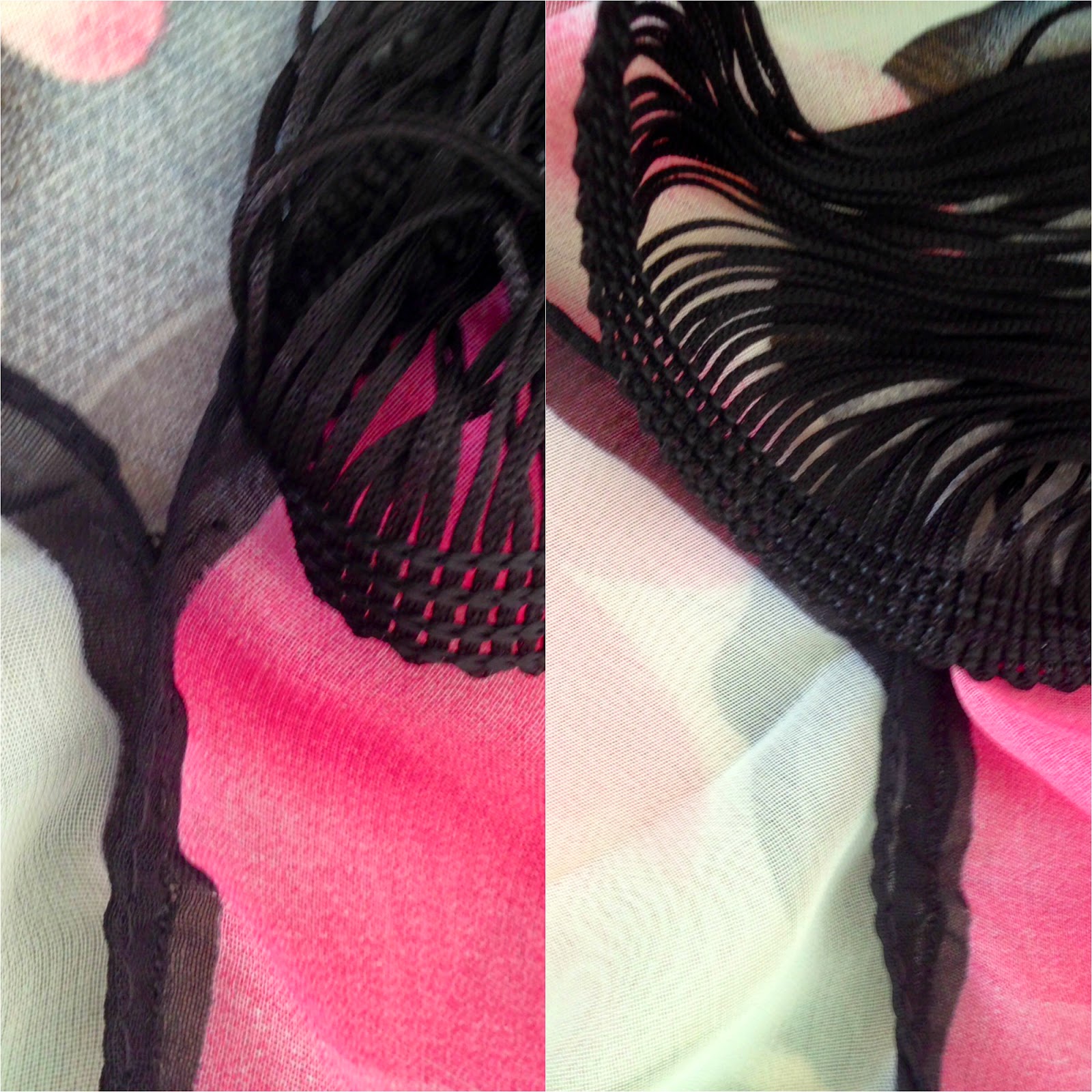 Handmade with Paige DIY Fringed Sleeve Kimono Using a Scarf Easy