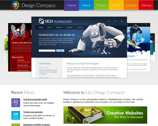 Les meilleurs template HTML 5 CSS 3 gartuits  Télécharger des projets