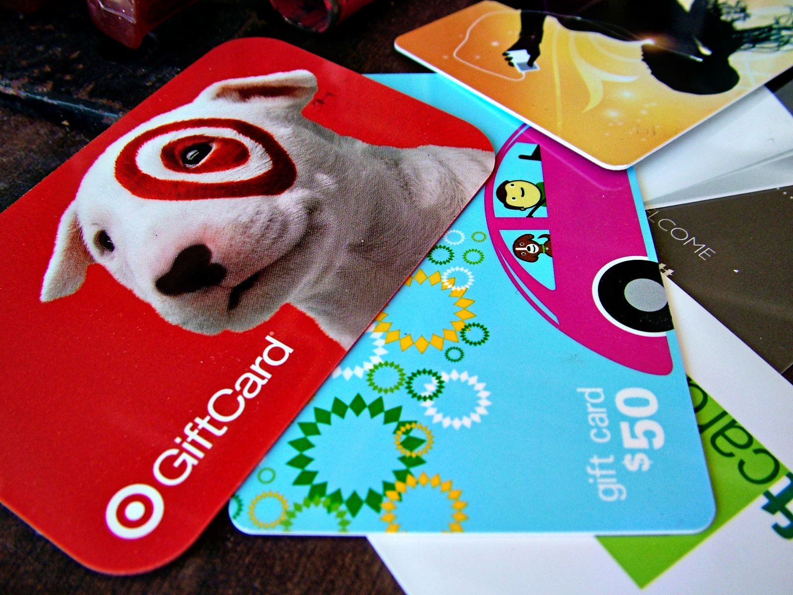 handmade resin jewelry by Katherine Swift Recycling gift cards into