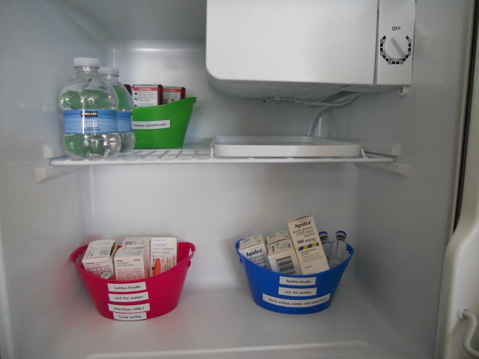 Naturally Sweet Sisters Storing Insulin (Or How to Cuteify a Mini Fridge)