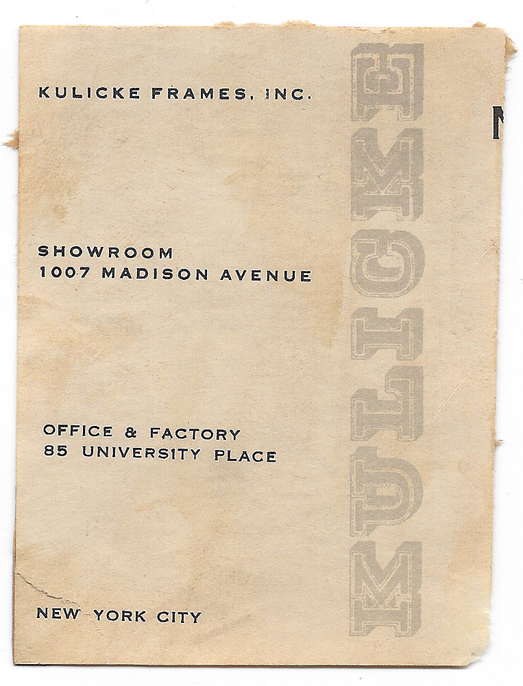 Picture Frame Labels Kulicke