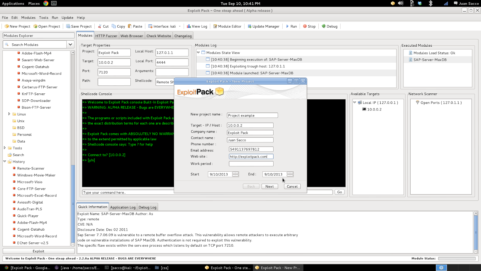 Exploit Pack The Most Advanced And Easy To Use Tool For Pentesters