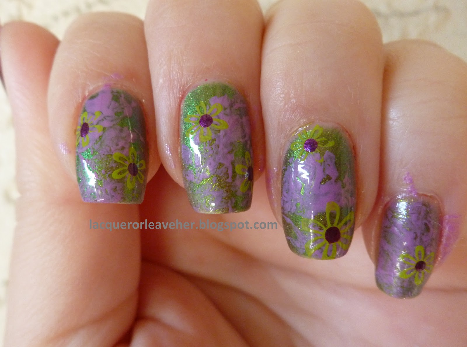 Lacquer or Leave Her! MSMD Monday Saran Wrap nails