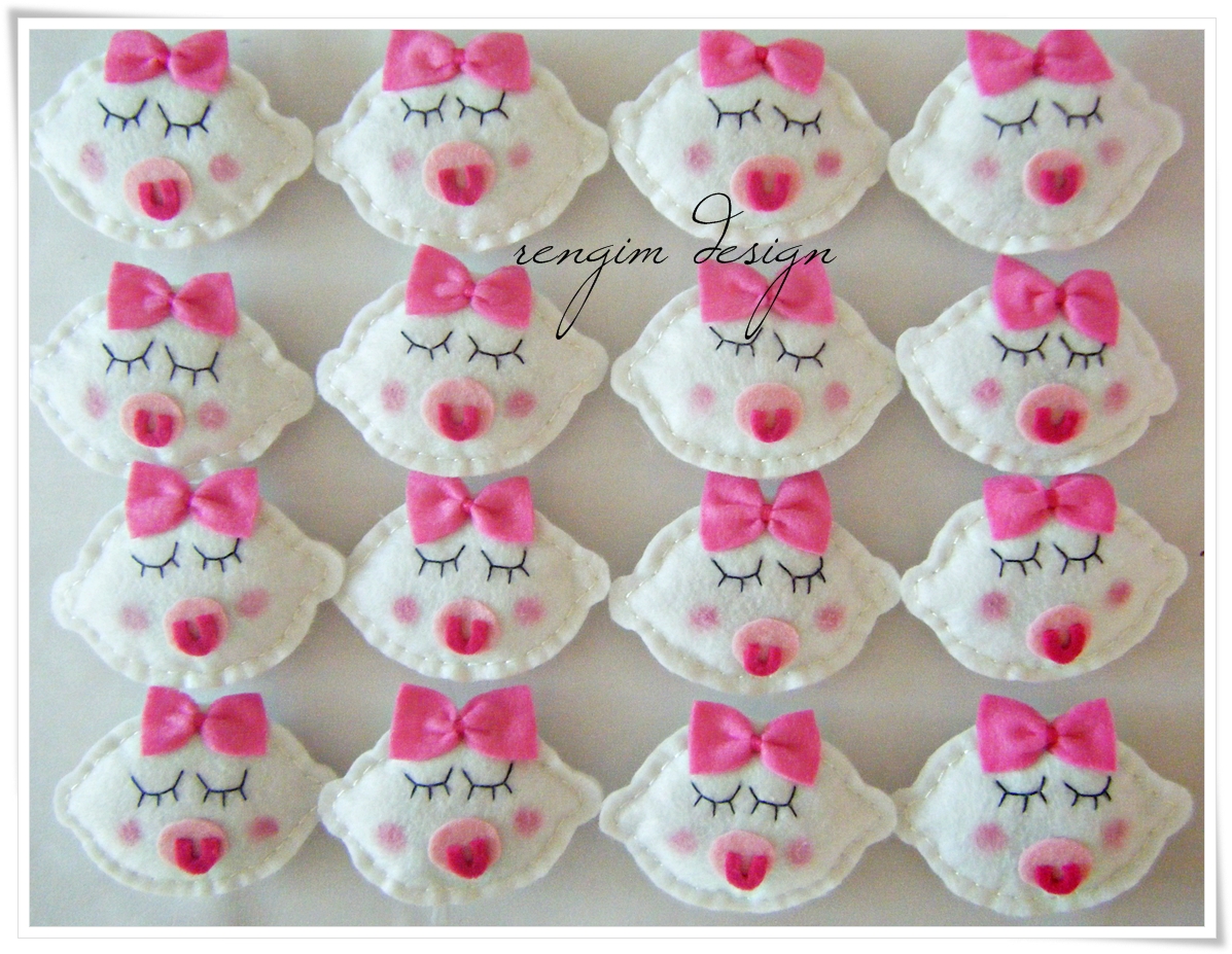 Rengim Design Keçe Bebek Şekeri / Kız Bebek ♥