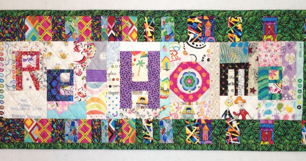 Susan's Quilt Creations Word Quilt for 2016 "ReHome"