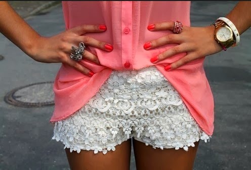 short saia com renda