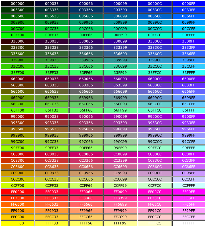 hex to html color converter