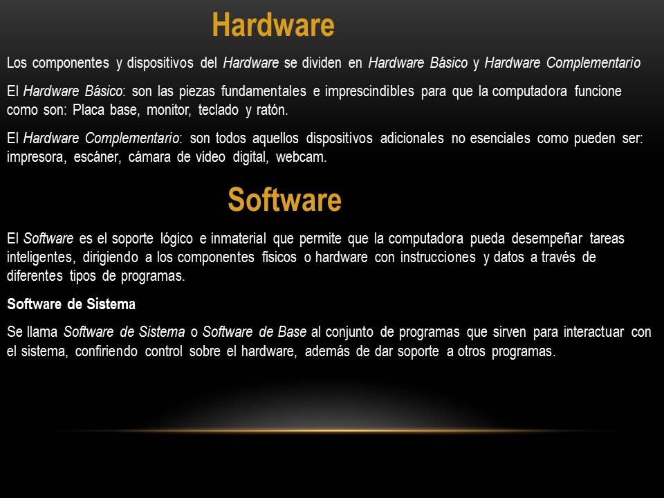 DEFINICION DE HARDWARE Y SOFTWARE PORTAFOLIO DE EVIDENCIAS DE OPERAR