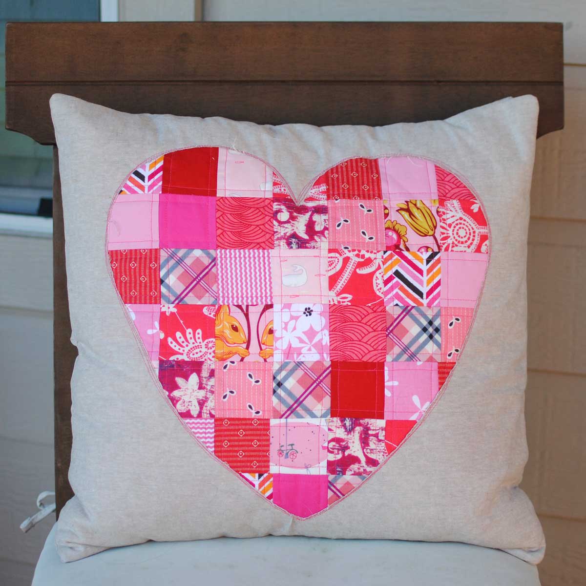 Stitcherie The Blog Patchwork Heart Pillow