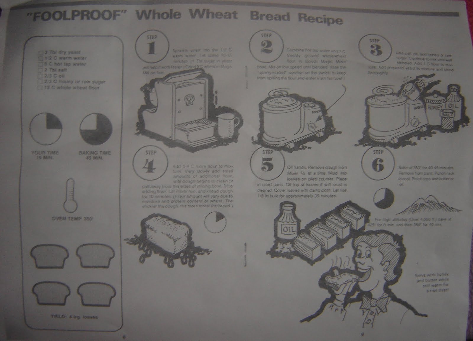 Prepared LDS Family: 1976 Magic Mill Owner's Manual Instructions