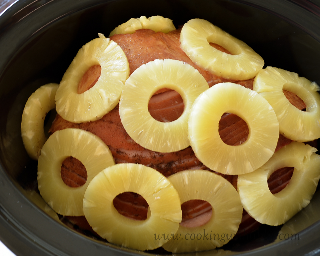 Pineapple and Brown Sugar Slow Cooker Ham