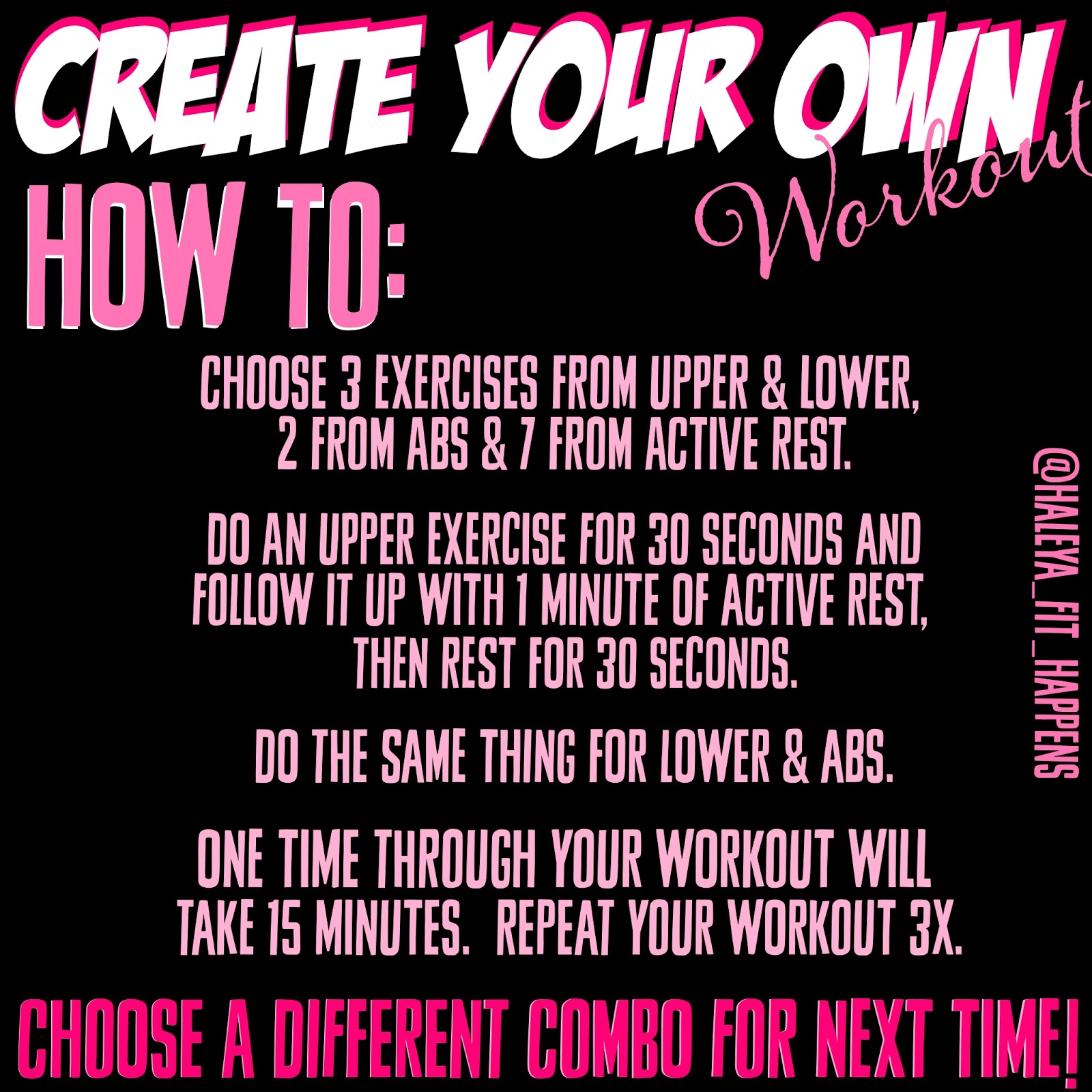 Fit Happens Create Your Own Workout