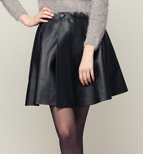 Suede Flare Skirt