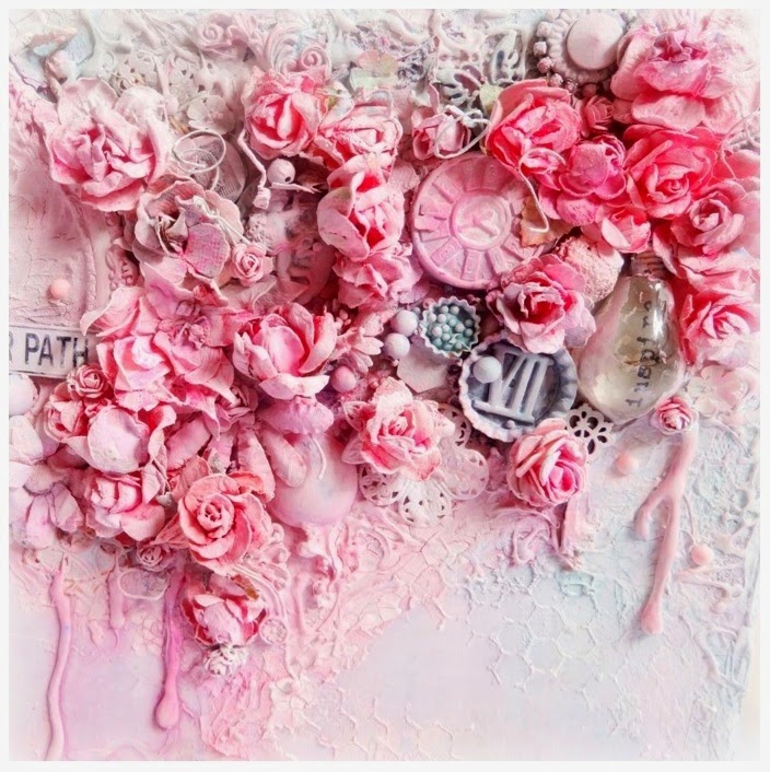 My Craft World A mixed media canvas for Scrap Around The World January