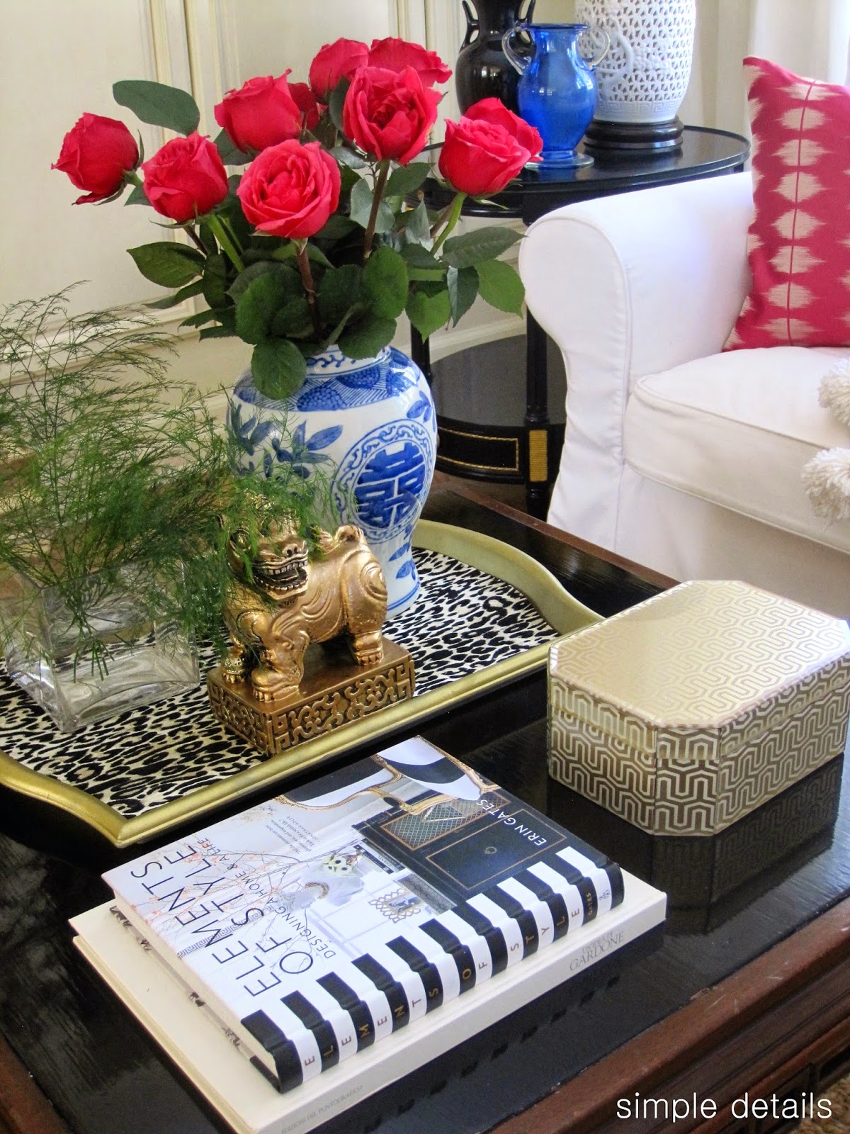 Simple Details: coffee table reveal and styling tips
