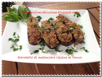 Barchette di melanzane ripiene al tonno