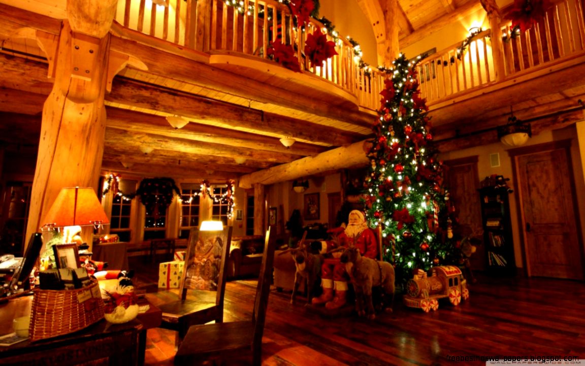 Lodge at Christmas Time HD desktop wallpaper High Definition Lodge at Christmas Time HD desktop wallpaper High Definition