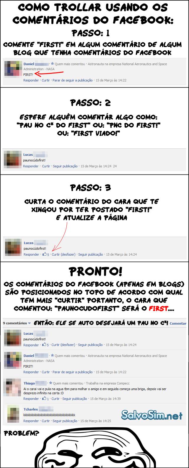 Problem? comentários do facebook no blog
