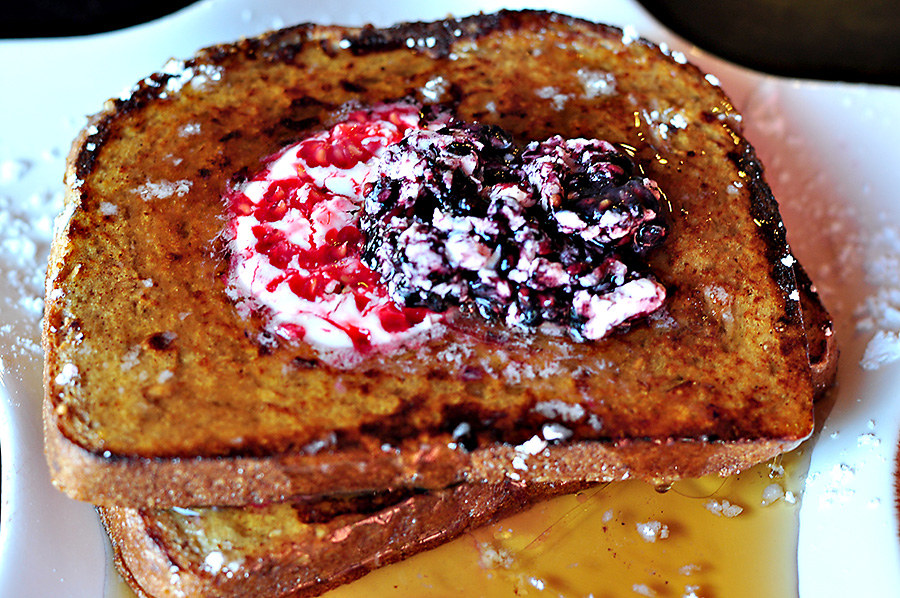 a moody mama french toast with berry butter